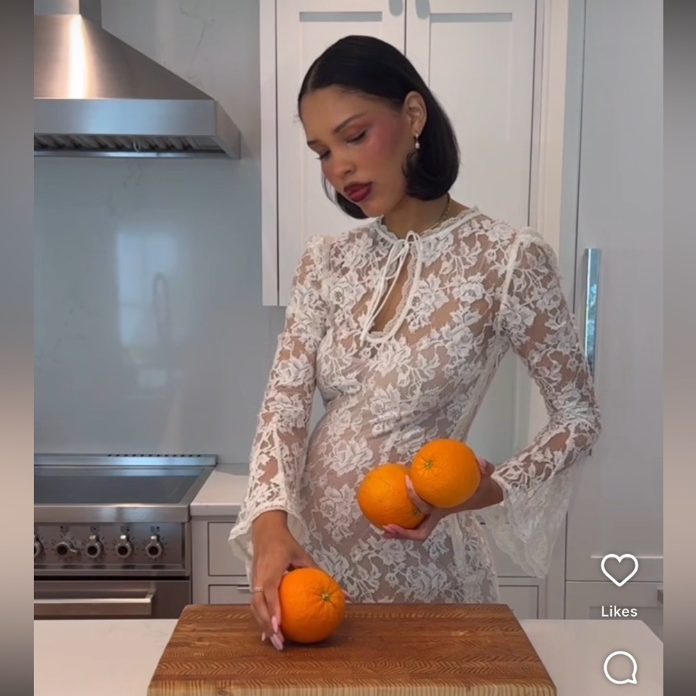 Stone Cold Fox x REVOLVE Grace Gown in Ivory As Seen On Nara Smith